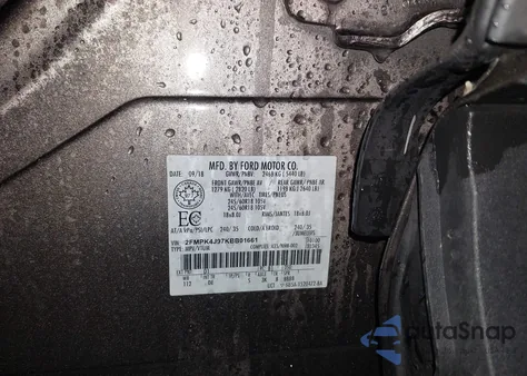 2019 Ford Edge Sel from USA, damaged, VIN 2FMPK4J97KBB01661